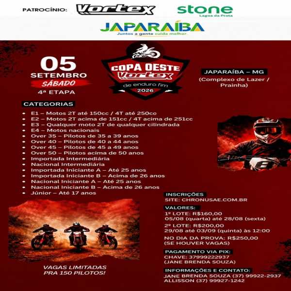 Copa Vortex 2026 - 4ª Etapa