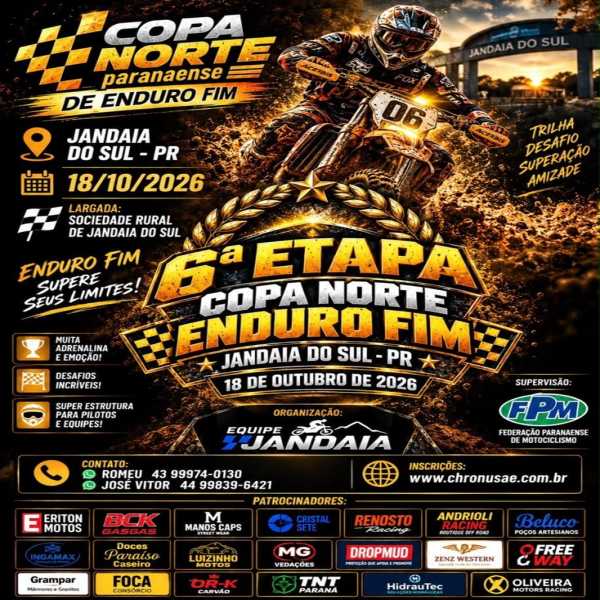 Copa Norte Paranaense de Enduro 2026 - 6ª Etapa